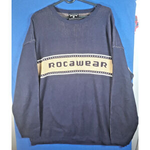 ROCAWEAR Vintage Knitted Y2K Sweater Men's Size XL Baggy Hip-hop